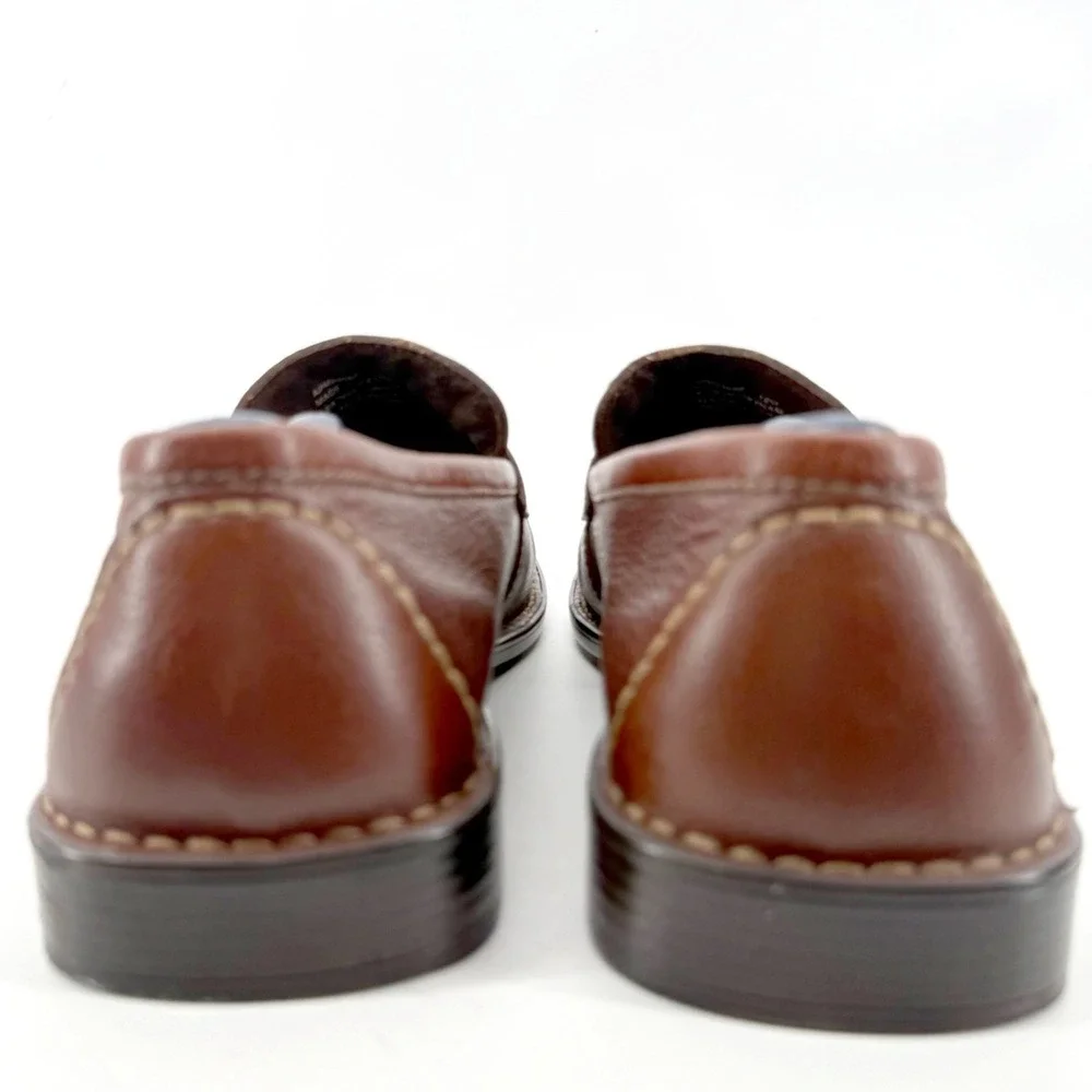 Rockport Penny Loafers Mens 12M Brown Leather Kinetic Air Circulator Lightweight
